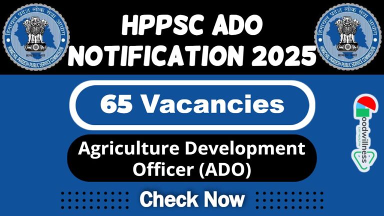 HPPSC ADO Recruitment 2025 | HPPSC Invites 65 AGRICULTURE DEVELOPMENT OFFICER Post