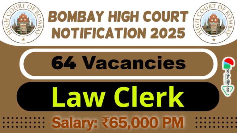 High Court of Bombay Recruitment 2025 | Apply Now 64 Law Clerk Vacancies, Check Eligibility