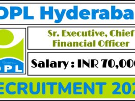 IDPL Hyderabad Recruitment 2025 | Apply Sr. Executive, Chief Financial Officer Vacancy, Salary Up to Rs. 70,000/- PM