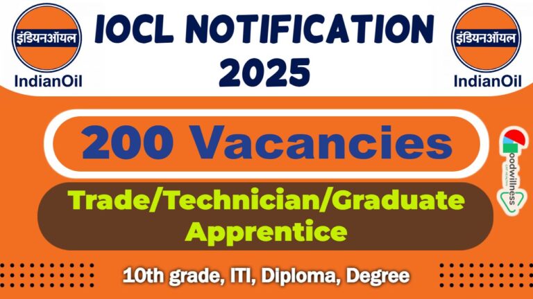 IOCL Apprentice Recruitment 2025 | Apply Now 200 Trade, Technician and Graduate Apprentice Post