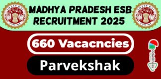 MP Employee Selection Board (MPESB) Job 2025 | MPESB Invites 660 Parvekshak Vacancy, Check Notification