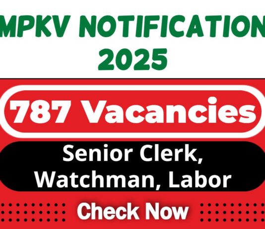 MPKV Rahuri Job Recruitment 2025 | MPKV Invites 787 Clerk, Typist & More Vacancy