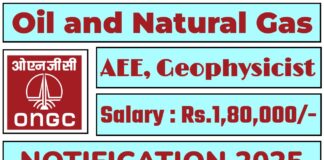 ONGC Recruitment 2025 | Notification For 108 E1 AEE, Geophysicist Post, Check Now