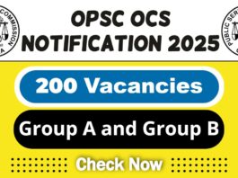 OPSC Job Notification 2025 | OPSC Invites 200 Group A and Group B OCS Vacancy, Apply Now