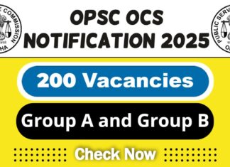 OPSC Job Notification 2025 | OPSC Invites 200 Group A and Group B OCS Vacancy, Apply Now