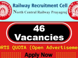 RRC NCR Job Recruitment 2025 | RRC NCR Invites 46 SPORTS QUOTA Vacancy, Apply Online