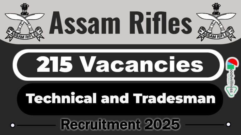 Assam Rifles Recruitment 2025 | 215 Technical and Tradesman Vacancy, Apply Online