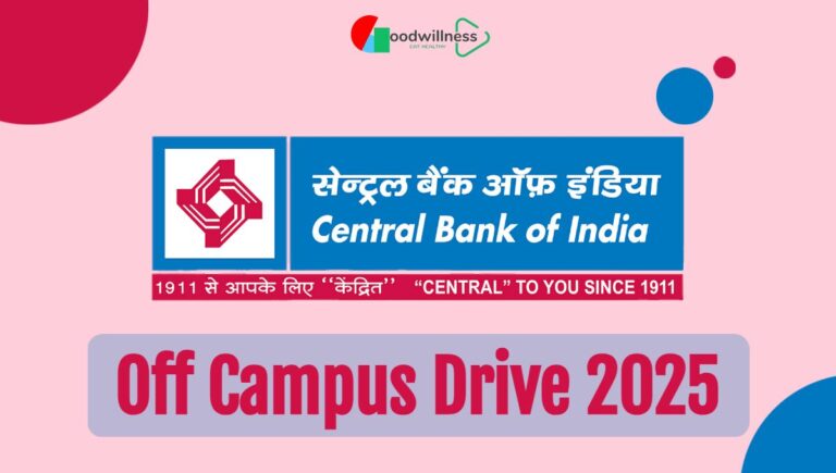 Central Bank of India Hiring 2025 :  Recruitment for Freshers as Credit Officers Post