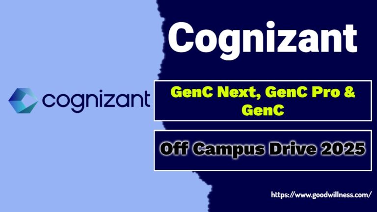 Cognizant Off Campus Recruitment 2025 | Hiring for Freshers,  Salary Rs 6.75 LPA, Apply Online