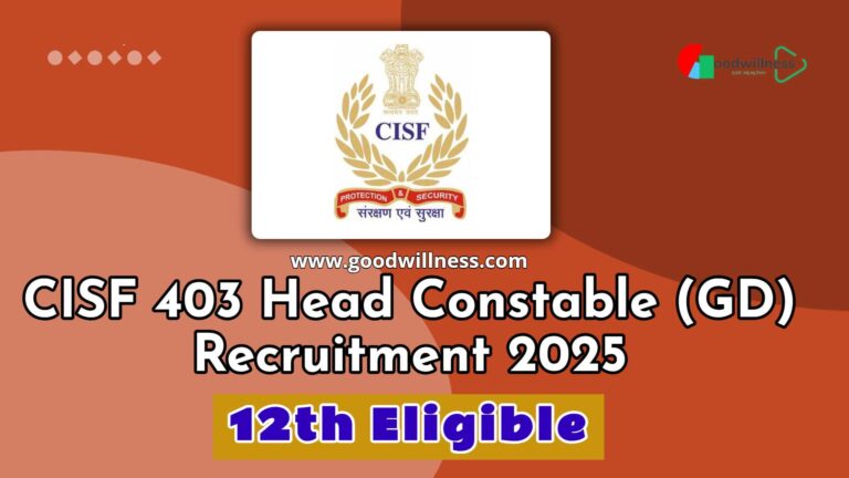 CISF Head Constable (GD) Recruitment 2025 | 403 Sports Person Vacancy