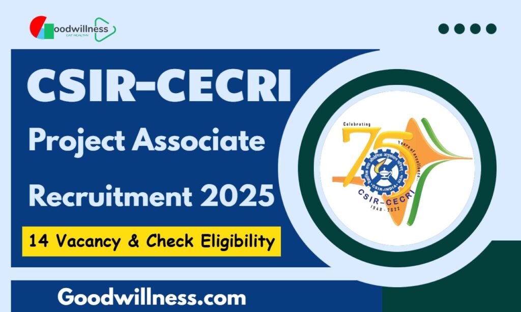 CSIR CECRI Karaikudi Recruitment 2025 14 Project Associate Vacancy