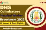 Coimbatore DHS Hospital Worker Recruitment 2025
