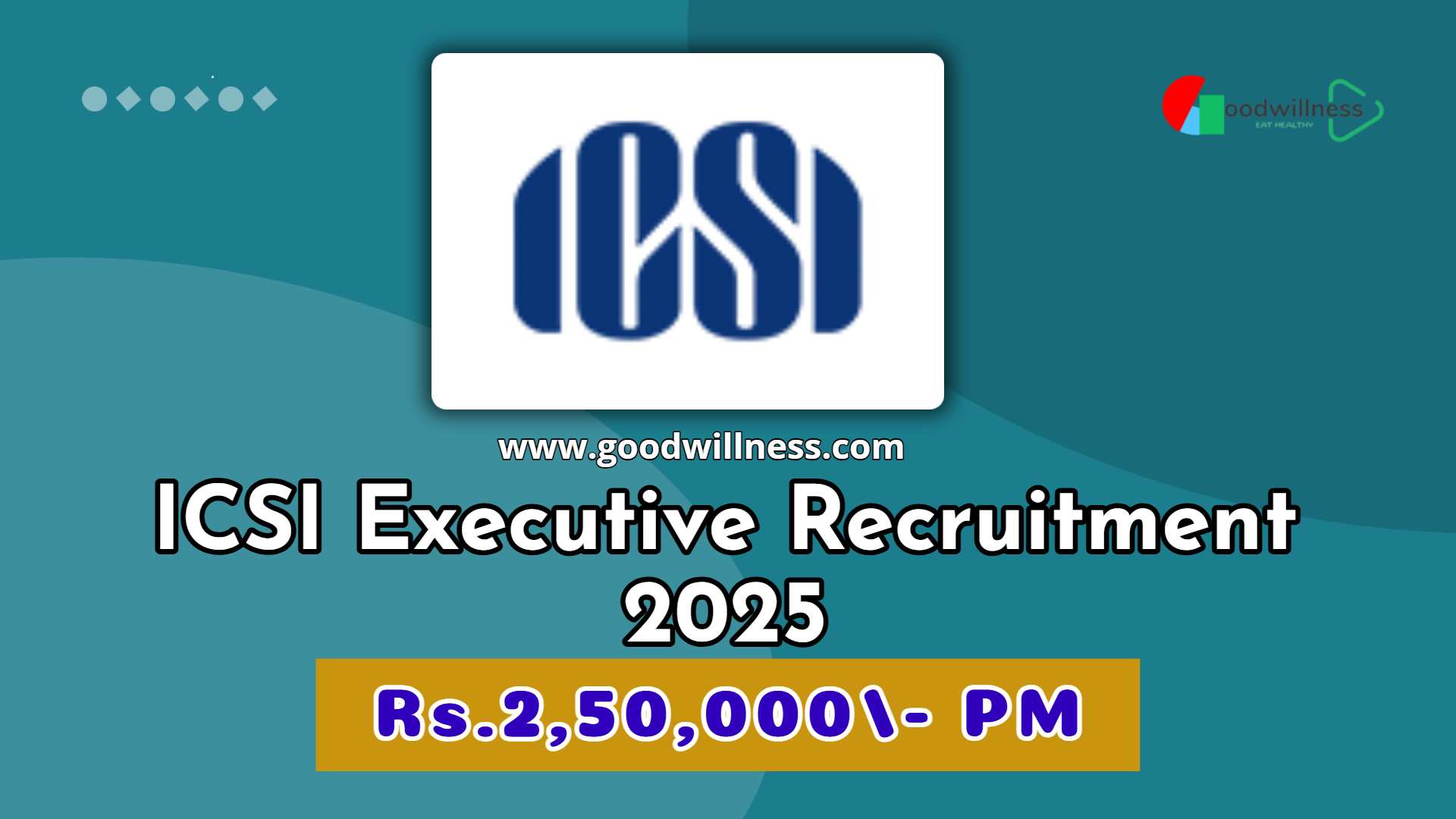 ICSI Executive Recruitment 2025