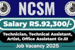 NCSM Technician Recruitment 2025
