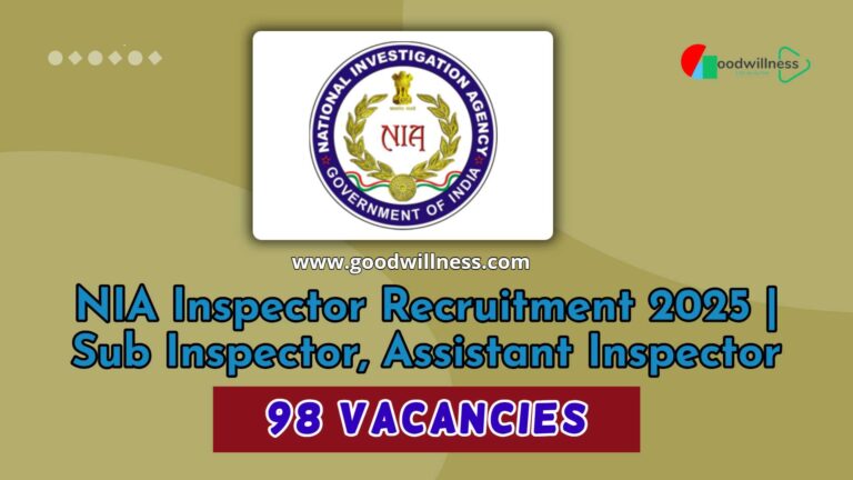 NIA Inspector Recruitment 2025 | 98 Sub Inspector, Assistant Inspector Vacancy, Check Notification