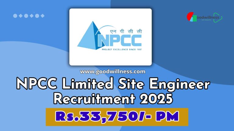 NPCC Limited Site Engineer Recruitment 2025 | 09 Site Engineer (Civil) Walk-In-Interview Post, Check Age Limit, Qualification & Notification