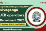 Sivaganga District Agricultural Engineering Department Job 2025