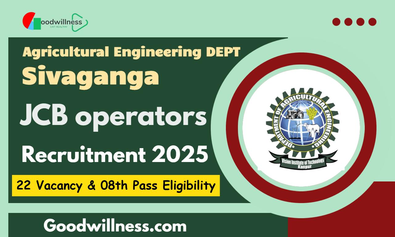 Sivaganga District Agricultural Engineering Department Job 2025