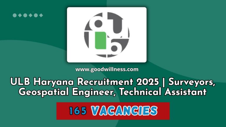ULB Haryana Recruitment 2025 | 165 Surveyors, Geospatial Engineer, Technical Assistant Vacancy, Apply Online
