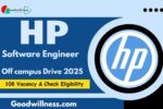 HP Software Engineer Off campus 2025