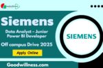 Siemens Power BI Developer Off Campus Drive 2025