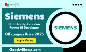 Siemens Power BI Developer Off Campus Drive 2025
