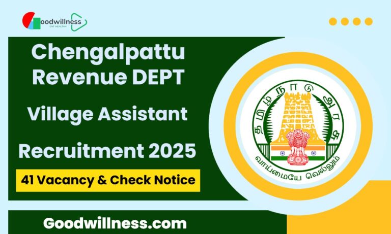 Chengalpattu Revenue Department Job 2025 | 41 Village Assistant Vacancy, Apply Now