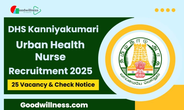DHS Kanniyakumari Urban Health Nurse Job 2025 | Apply 25 Security Guard Vacancy