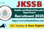 JKSSB Health and Medical Education Recruitment 2025