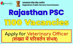 Rajasthan PSC Veterinary Officer Recruitment 2025