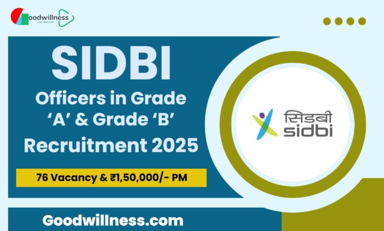SIDBI Officers Recruitment 2025 | 76 Officers in Grade A and Grade B Post, Apply Online