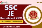 SSC Junior Engineer Recruitment 2025