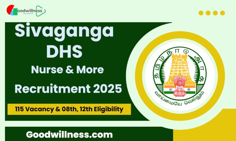 Sivaganga DHS Nurse Recruitment 2025 | 115 Nurse Post, Check And Apply Now
