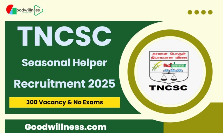 TNCSC Thoothukudi Recruitment 2025 | 300 Seasonal Helper Post, Apply Now