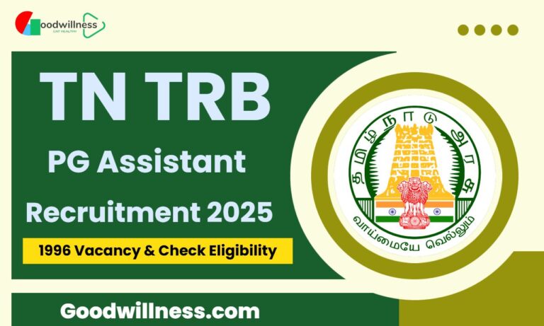 TRB PG Assistant Recruitment 2025 | Apply Now 1996 Post Graduate Assistant Vacancy