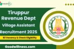 Tiruppur Revenue Department Recruitment 2025