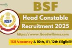 BSF Head Constable Recruitment 2025