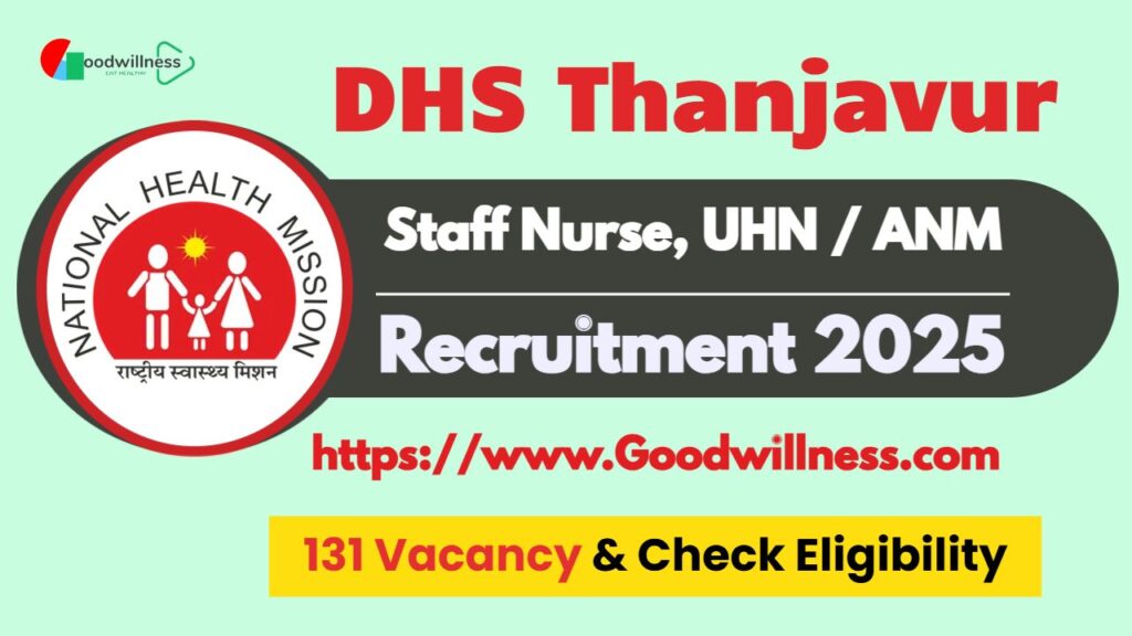 DHS Thanjavur Staff Nurse Recruitment 2025