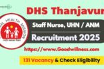 DHS Thanjavur Staff Nurse Recruitment 2025