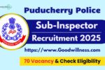 Puducherry Police SI Recruitment 2025