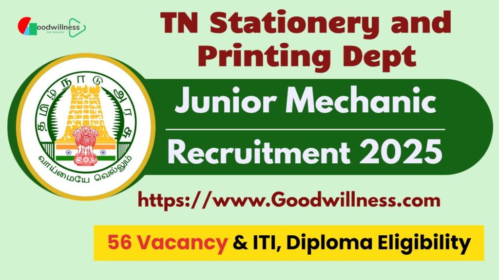 TN Stationery and Printing Dept Recruitment 2025