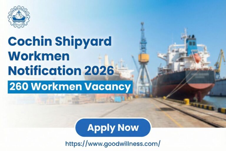 Cochin Shipyard Workmen Notification