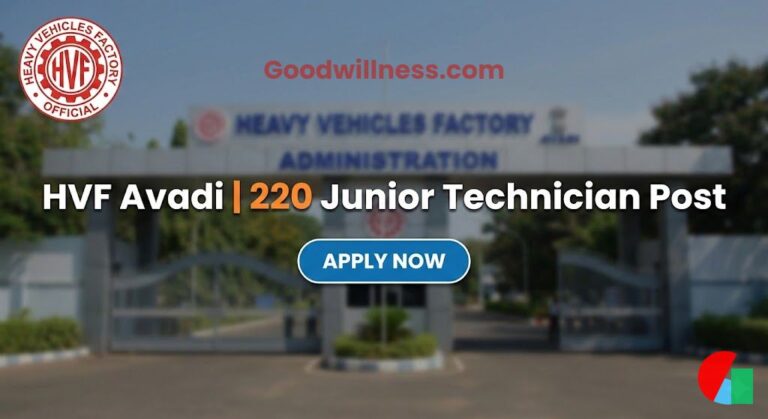 HVF Avadi Junior Technician Notification 2026