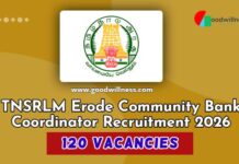 TNSRLM Erode Community Bank Coordinator Recruitment 2026 TNSRLM Erode Community Bank Coordinator Recruitment 2026
