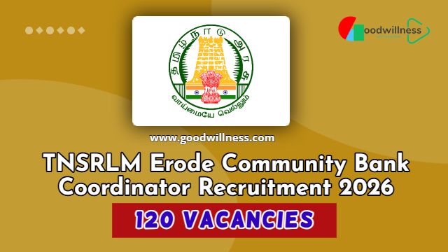 TNSRLM Erode Community Bank Coordinator Recruitment 2026 TNSRLM Erode Community Bank Coordinator Recruitment 2026
