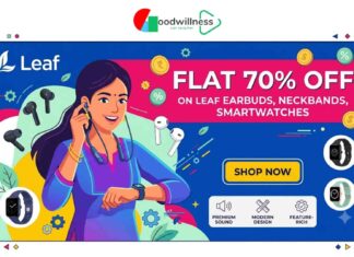 Leaf Earbuds, Neckbands, Smartwatches Flat 70% off Leaf Earbuds, Neckbands, Smartwatches Flat 70% off