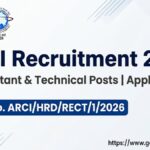 ARCI Recruitment Notification 2026 | Apply Online 29 Assistant Vacancy
