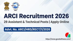 ARCI Recruitment Notification 2026