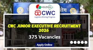 CWC Junior Executive Recruitment 2026