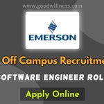 Emerson Off Campus Recruitment 2026 | Apply Online Software Engineer Role